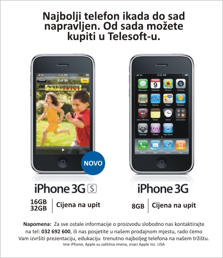 TELESOFT computers d.o.o. - iPhone 3G, iPhone 3GS