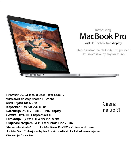 TELESOFT computers d.o.o. - APPLE - MacBook Pro 15,4 AKCIJA